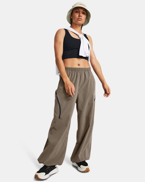 Women's UA Unstoppable Vent Parachute Pants in Brown image number 2